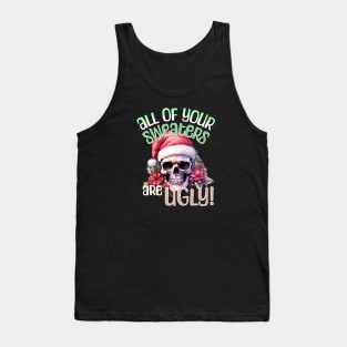 Sarcastic Christmas Joke Skull Tank Top